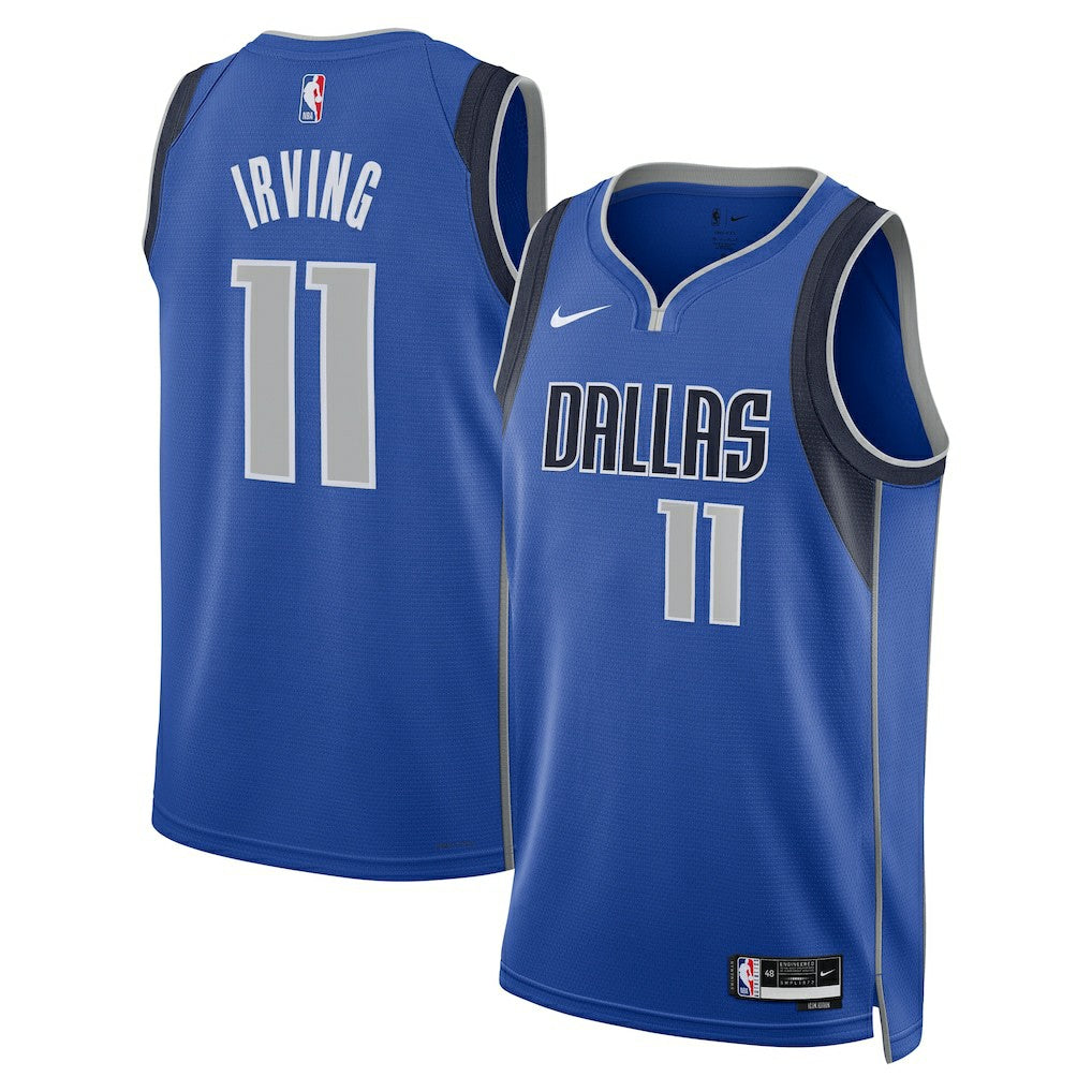 Blue Kyrie Irving Dallas Mavericks Unisex Badge Swingman Replica Jersey sale | NBA