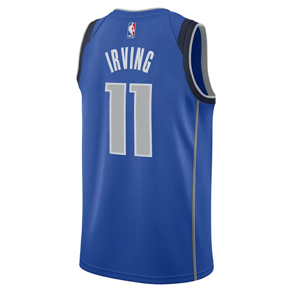 Blue Kyrie Irving Dallas Mavericks Unisex Badge Swingman Replica Jersey sale | NBA