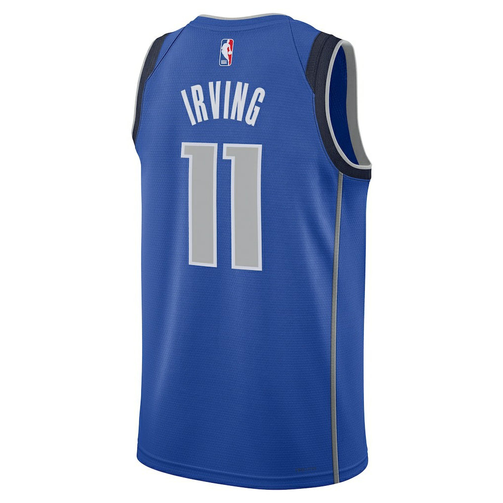 Blue Kyrie Irving Dallas Mavericks Unisex Badge Swingman Replica Jersey sale | NBA