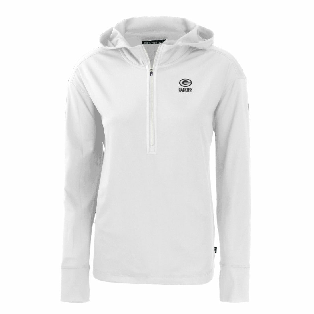 Green Bay Packers Cutter & Buck Women's Daybreak Eco Recycled Half-Zip Hoodie | NFL Sale