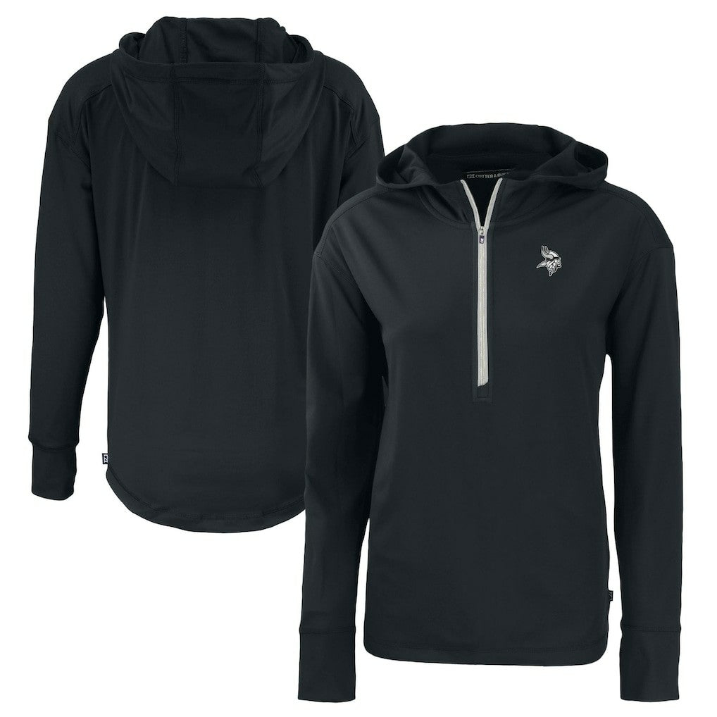 Minnesota Vikings Cutter & Buck Women's Daybreak Eco Recycled Half-Zip Hoodie | NFL New
