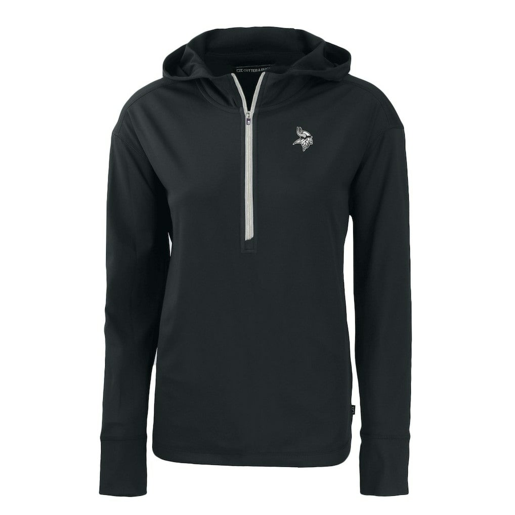 Minnesota Vikings Cutter & Buck Women's Daybreak Eco Recycled Half-Zip Hoodie | NFL New