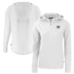 Cincinnati Bengals Cutter & Buck Women's Daybreak Eco Recycled Half-Zip Hoodie | NFL Hot