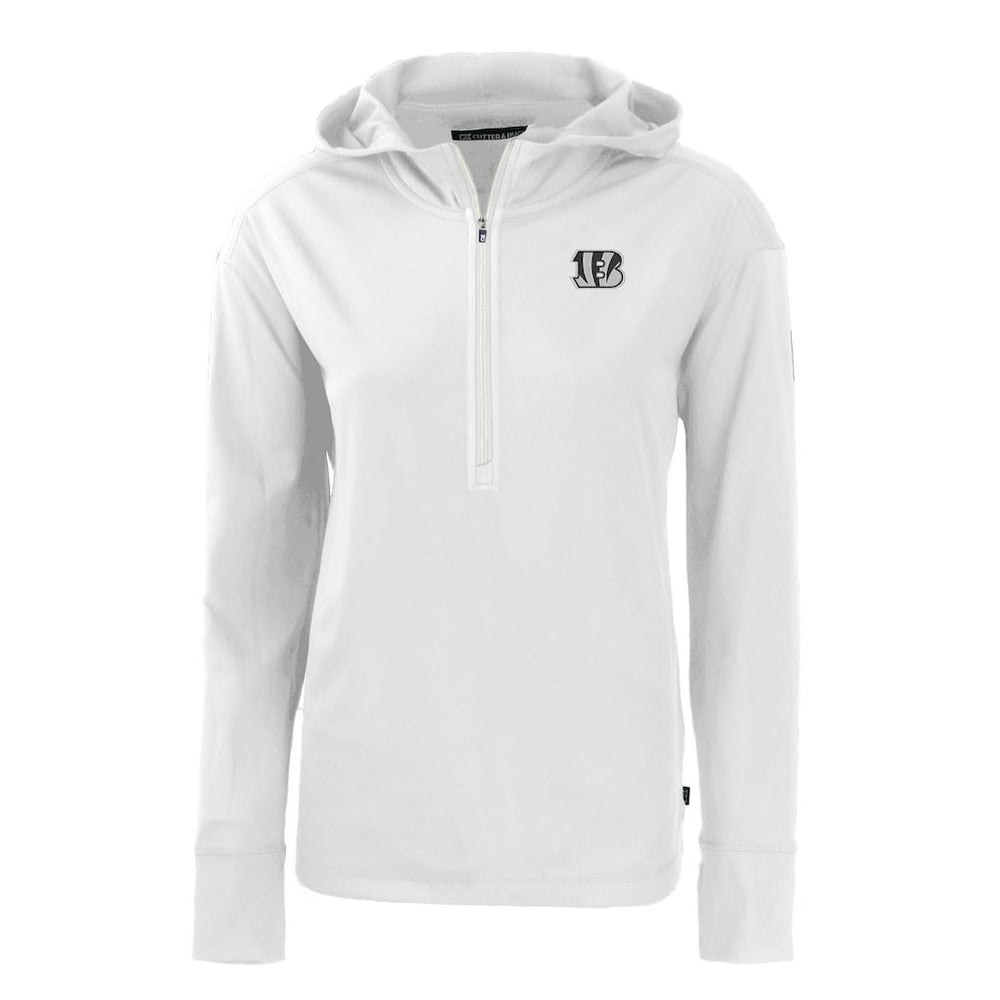 Cincinnati Bengals Cutter & Buck Women's Daybreak Eco Recycled Half-Zip Hoodie | NFL Hot