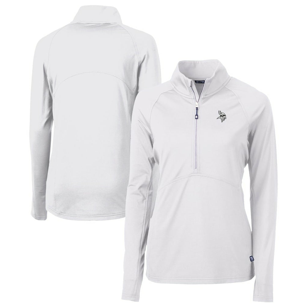 Minnesota Vikings Cutter & Buck Women's Adapt Eco Knit Stretch Recycled Half-Zip Pullover Top | NFL US