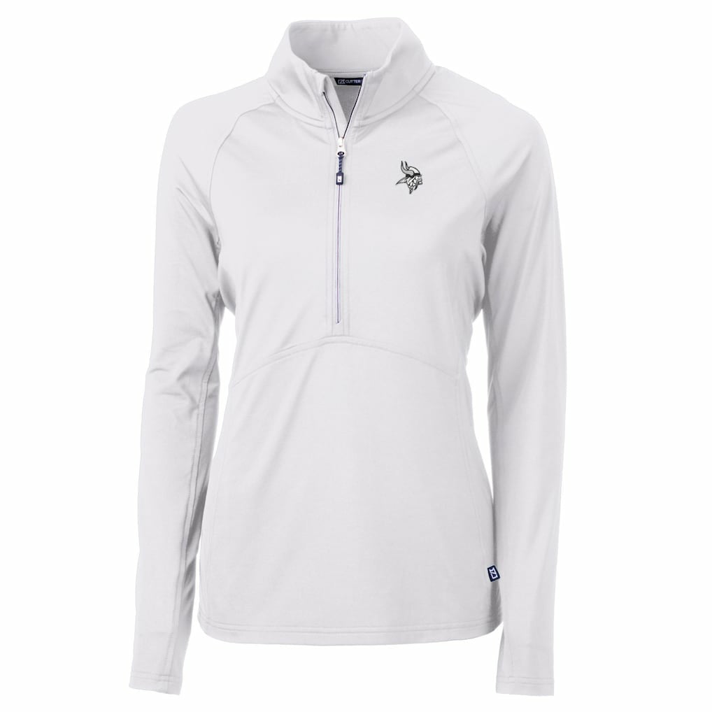 Minnesota Vikings Cutter & Buck Women's Adapt Eco Knit Stretch Recycled Half-Zip Pullover Top | NFL US