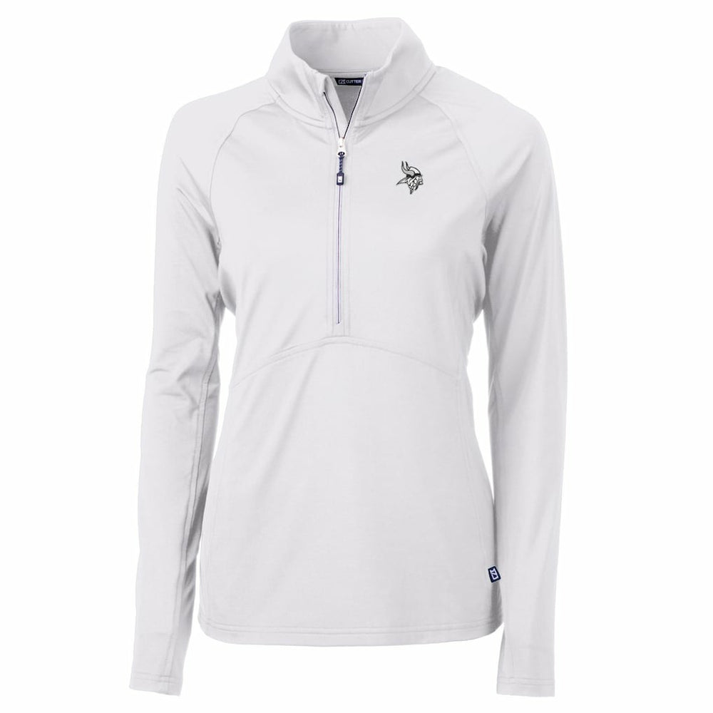 Minnesota Vikings Cutter & Buck Women's Adapt Eco Knit Stretch Recycled Half-Zip Pullover Top | NFL US