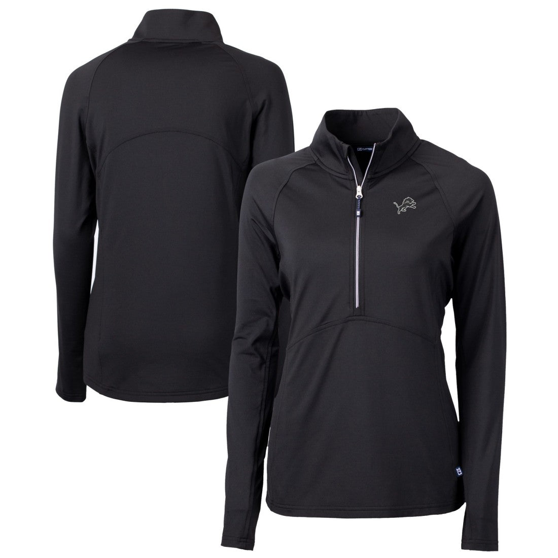 Detroit Lions Cutter & Buck Women's Adapt Eco Knit Stretch Recycled Half-Zip Pullover Top | NFL Sale
