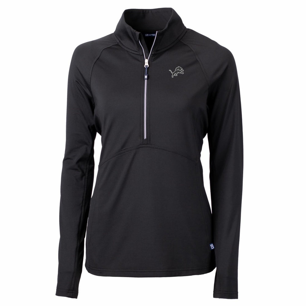 Detroit Lions Cutter & Buck Women's Adapt Eco Knit Stretch Recycled Half-Zip Pullover Top | NFL Sale