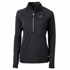 Detroit Lions Cutter & Buck Women's Adapt Eco Knit Stretch Recycled Half-Zip Pullover Top | NFL Sale