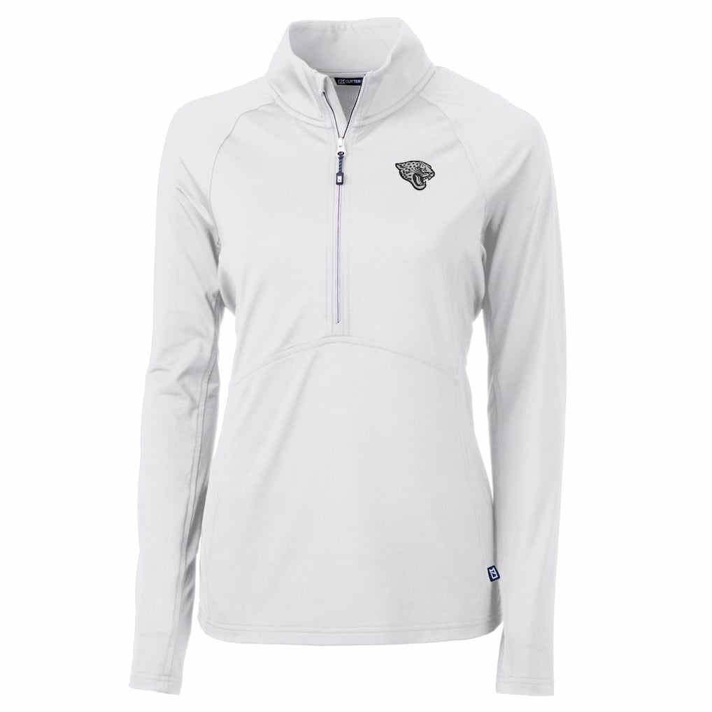 Jacksonville Jaguars Cutter & Buck Women's Adapt Eco Knit Stretch Recycled Raglan Half-Zip Top | NFL Near me
