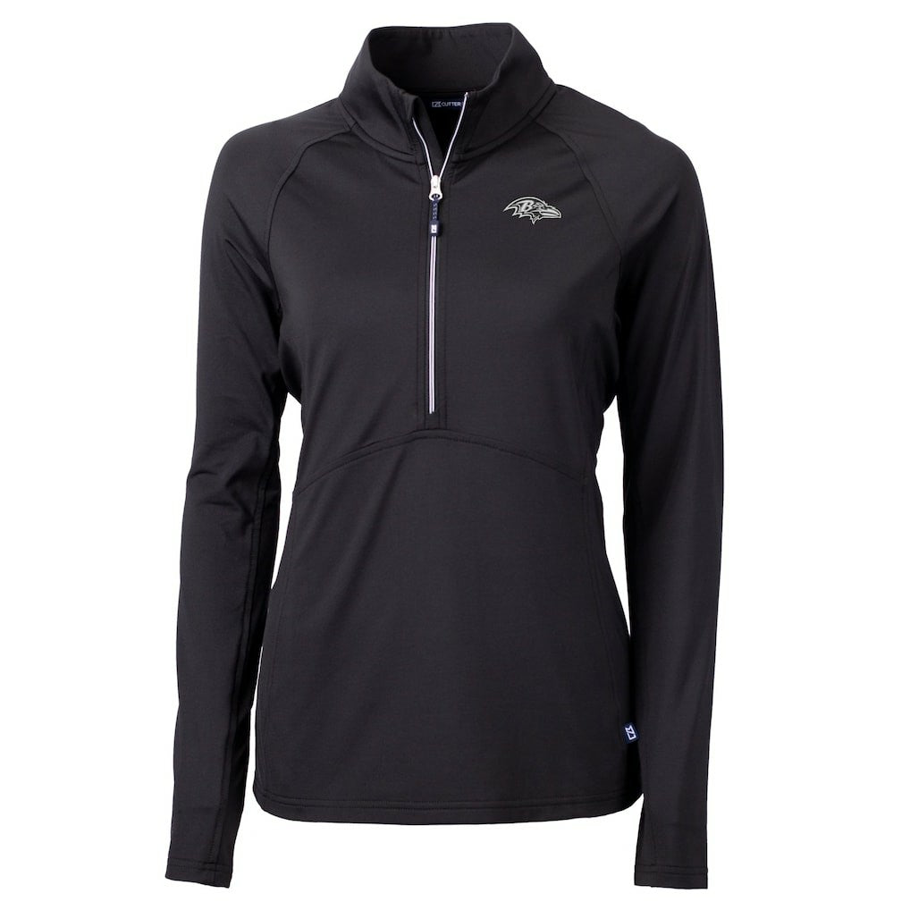 Baltimore Ravens Cutter & Buck Women's Adapt Eco Knit Stretch Recycled Half-Zip Pullover Top | NFL Hot