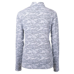 Minnesota Vikings Cutter & Buck Women's Traverse Camo Print Stretch Tri-Blend Quarter-Zip Top | NFL Hot