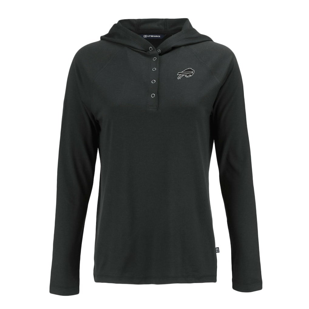 Buffalo Bills Cutter & Buck Women's Coastline Epic Comfort Eco Recycled Long Sleeve Hoodie T-Shirt | NFL Hot