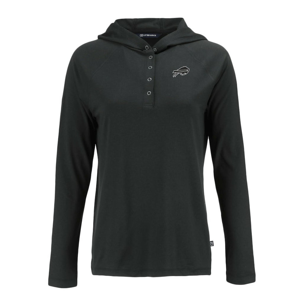 Buffalo Bills Cutter & Buck Women's Coastline Epic Comfort Eco Recycled Long Sleeve Hoodie T-Shirt | NFL Hot
