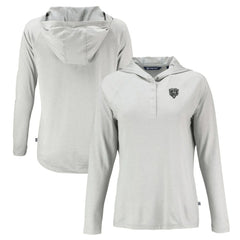 Chicago Bears Cutter & Buck Women's Coastline Epic Comfort Eco Recycled Long Sleeve Hoodie T-Shirt | NFL Hot