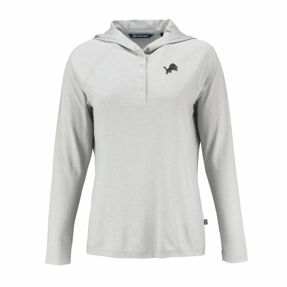 Detroit Lions Cutter & Buck Women's Coastline Epic Comfort Eco Recycled Long Sleeve Hoodie T-Shirt | NFL Discount
