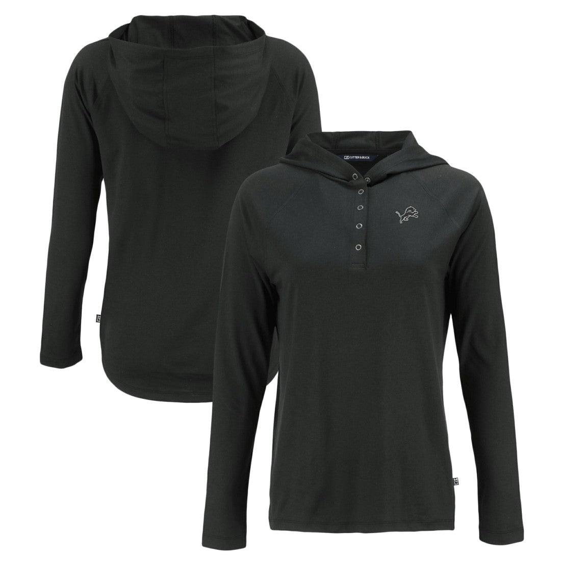 Detroit Lions Cutter & Buck Women's Coastline Epic Comfort Eco Recycled Long Sleeve Hoodie T-Shirt | NFL US