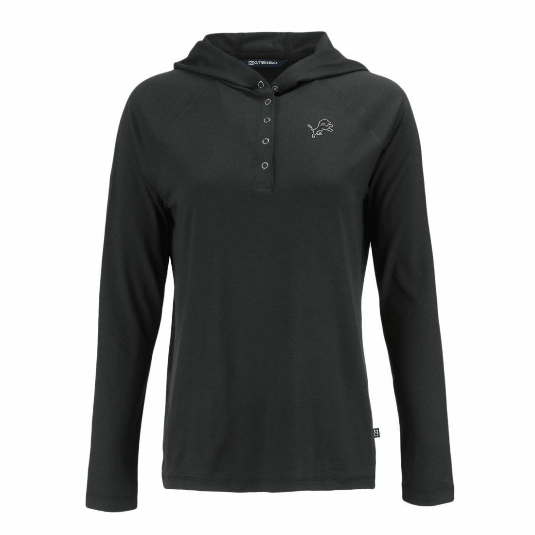 Detroit Lions Cutter & Buck Women's Coastline Epic Comfort Eco Recycled Long Sleeve Hoodie T-Shirt | NFL US