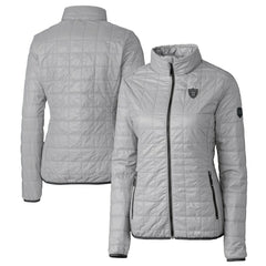 Las Vegas Raiders Cutter & Buck Women's Rainier PrimaLoft Eco Insulated Full-Zip Puffer Jacket | NFL New