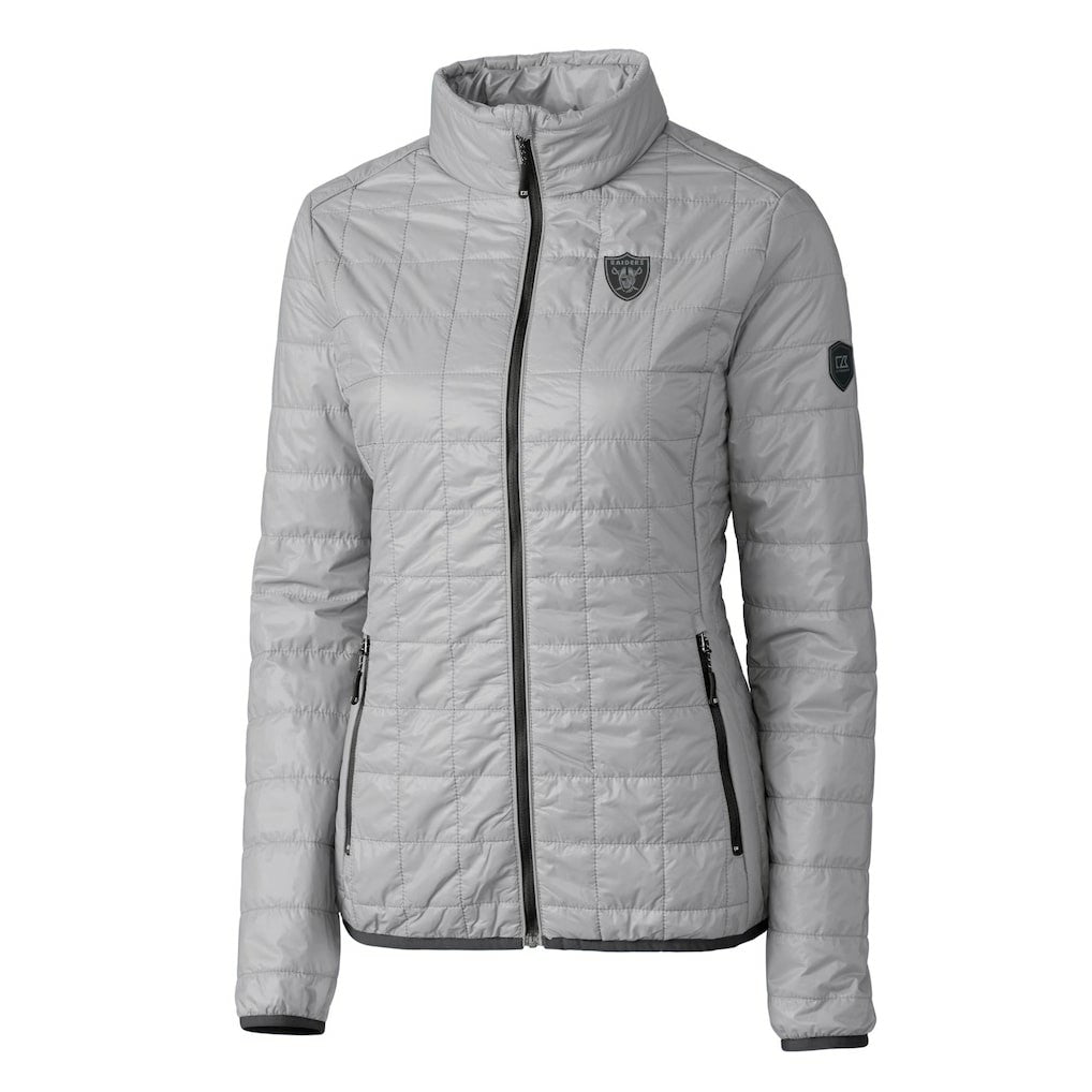 Las Vegas Raiders Cutter & Buck Women's Rainier PrimaLoft Eco Insulated Full-Zip Puffer Jacket | NFL New