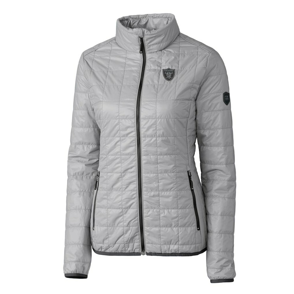 Las Vegas Raiders Cutter & Buck Women's Rainier PrimaLoft Eco Insulated Full-Zip Puffer Jacket | NFL New