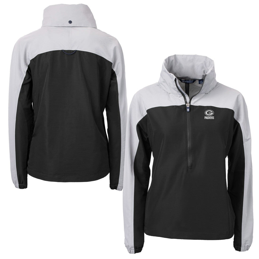 Green Bay Packers Cutter & Buck Women's Charter Eco Recycled Half-Zip Hoodie Anorak Jacket | NFL Near me