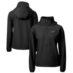 Buffalo Bills Cutter & Buck Women's Charter Eco Recycled Half-Zip Hoodie Anorak Jacket | NFL Discount