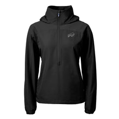 Buffalo Bills Cutter & Buck Women's Charter Eco Recycled Half-Zip Hoodie Anorak Jacket | NFL Discount