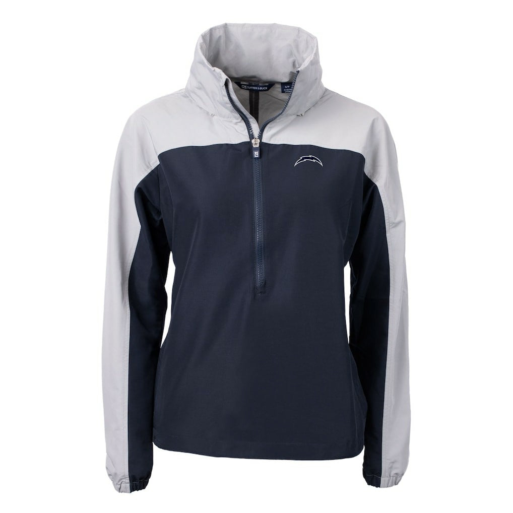 Los Angeles Chargers Cutter & Buck Women's Charter Eco Recycled Half-Zip Hoodie Anorak Jacket | NFL Near me