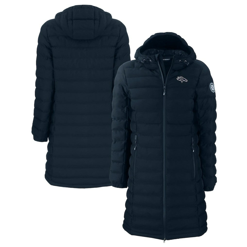 Denver Broncos Cutter & Buck Women's Mission Ridge Repreve Eco Insulated Full-Zip Hoodie Long Puffer Jacket | NFL Online