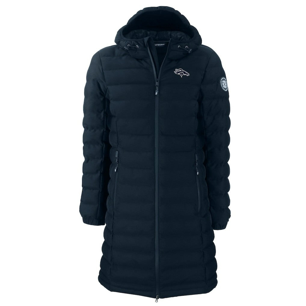 Denver Broncos Cutter & Buck Women's Mission Ridge Repreve Eco Insulated Full-Zip Hoodie Long Puffer Jacket | NFL Online