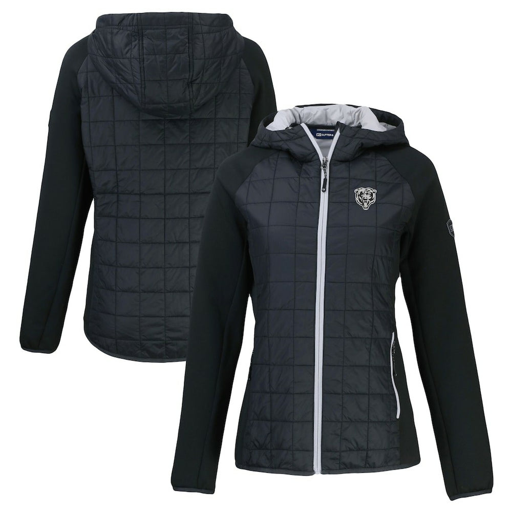 Chicago Bears Cutter & Buck Women's Rainier PrimaLoft Eco Hybrid Full-Zip Hoodie Jacket | NFL Sale