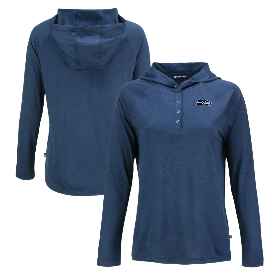 Seattle Seahawks Cutter & Buck Women's Coastline Epic Comfort Eco Recycled Long Sleeve Hoodie T-Shirt | NFL Hot