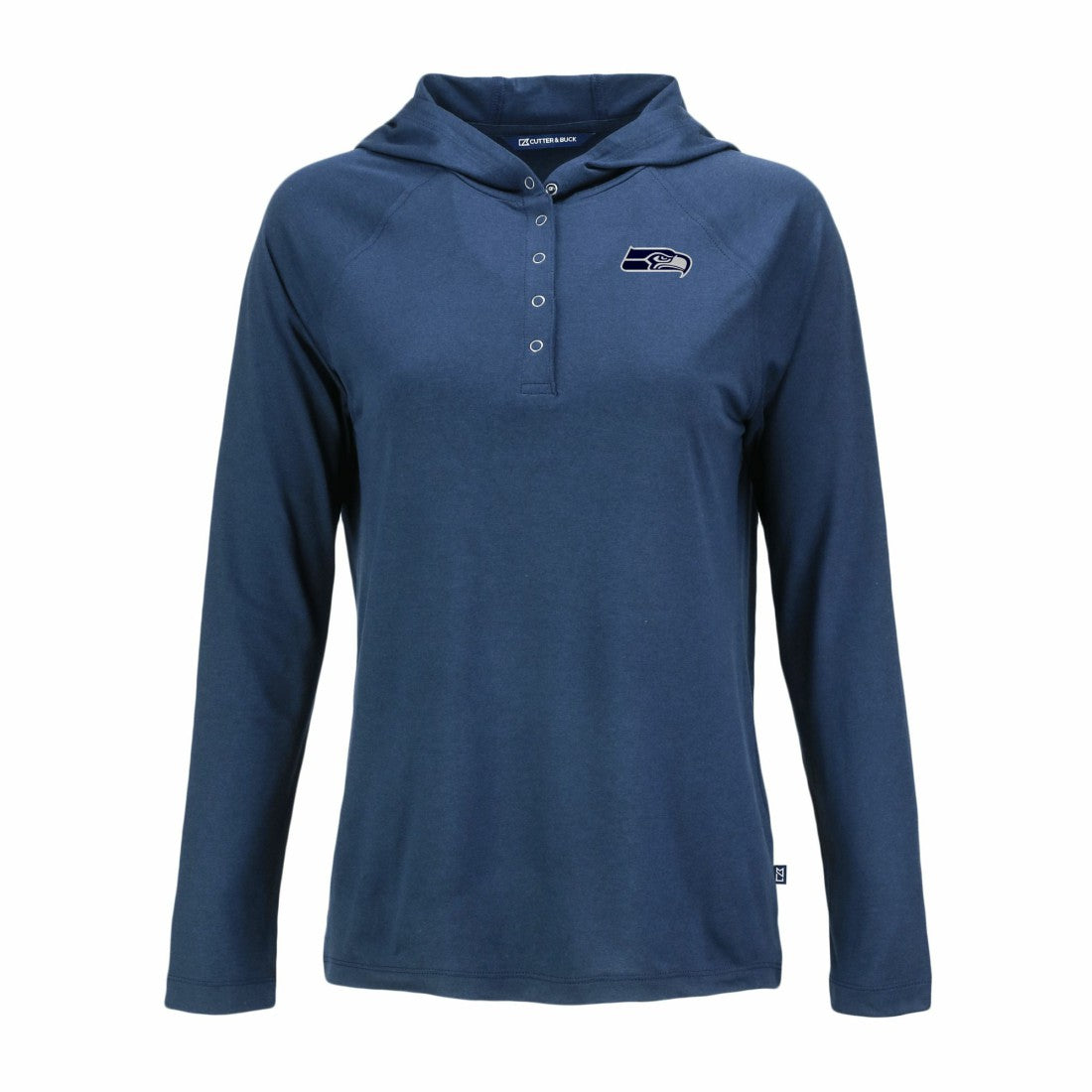 Seattle Seahawks Cutter & Buck Women's Coastline Epic Comfort Eco Recycled Long Sleeve Hoodie T-Shirt | NFL Hot