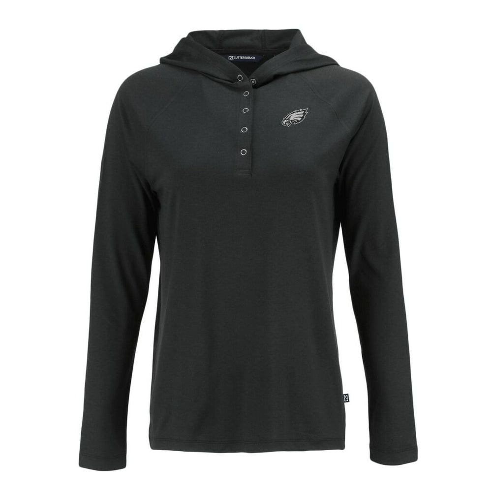Philadelphia Eagles Cutter & Buck Women's Coastline Epic Comfort Eco Recycled Long Sleeve Hoodie T-Shirt | NFL Hot