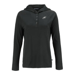 Philadelphia Eagles Cutter & Buck Women's Coastline Epic Comfort Eco Recycled Long Sleeve Hoodie T-Shirt | NFL Hot