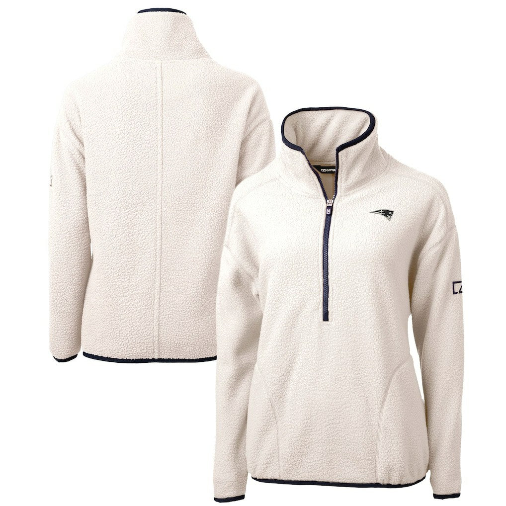 New England Patriots Cutter & Buck Women's Cascade Eco Sherpa Fleece Half-Zip Jacket | NFL On sale