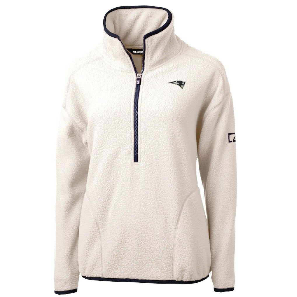 New England Patriots Cutter & Buck Women's Cascade Eco Sherpa Fleece Half-Zip Jacket | NFL On sale