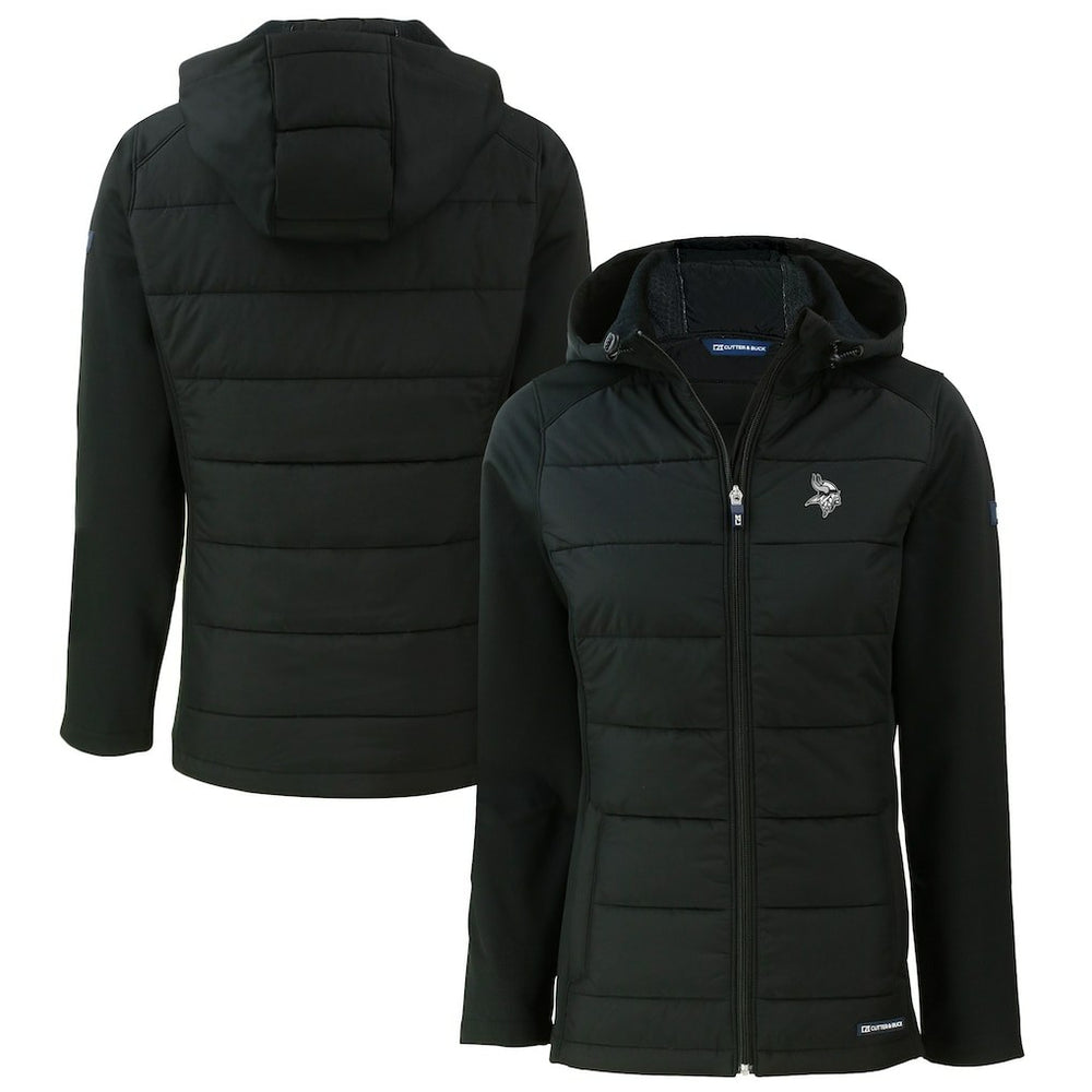Minnesota Vikings Cutter & Buck Women's Evoke Hybrid Eco Softshell Recycled Full-Zip Hoodie Jacket | NFL Sale