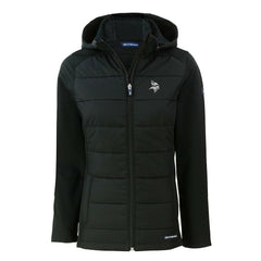 Minnesota Vikings Cutter & Buck Women's Evoke Hybrid Eco Softshell Recycled Full-Zip Hoodie Jacket | NFL Sale