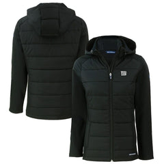 New York Giants Cutter & Buck Women's Evoke Hybrid Eco Softshell Recycled Full-Zip Hoodie Jacket | NFL US