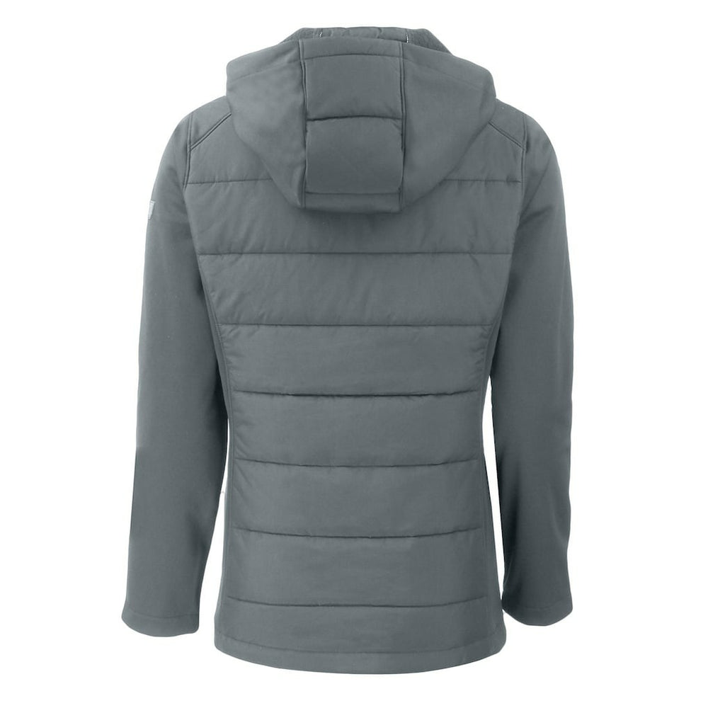 Philadelphia Eagles Cutter & Buck Women's Evoke Hybrid Eco Softshell Recycled Full-Zip Hoodie Jacket | NFL US