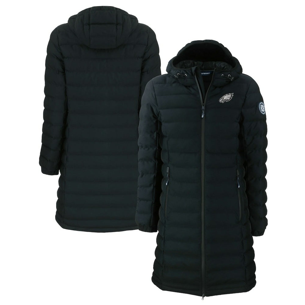 Philadelphia Eagles Cutter & Buck Women's Mission Ridge Repreve Eco Insulated Full-Zip Hoodie Long Puffer Jacket | NFL Online