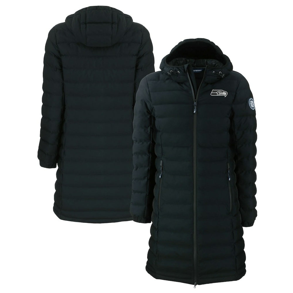 Seattle Seahawks Cutter & Buck Women's Mission Ridge Repreve Eco Insulated Full-Zip Hoodie Long Puffer Jacket | NFL On sale