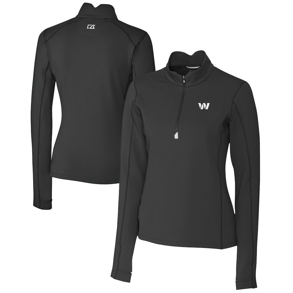 Washington Commanders Cutter & Buck Women's Traverse Stretch DryTec Quarter-Zip Top | NFL Sale