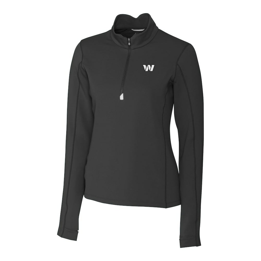 Washington Commanders Cutter & Buck Women's Traverse Stretch DryTec Quarter-Zip Top | NFL Sale