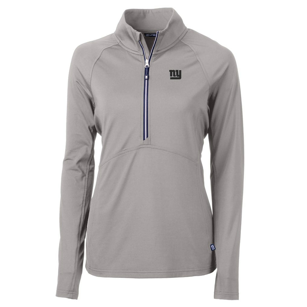 New York Giants Cutter & Buck Women's Adapt Eco Knit Stretch Recycled Raglan Half-Zip Top | NFL Hot