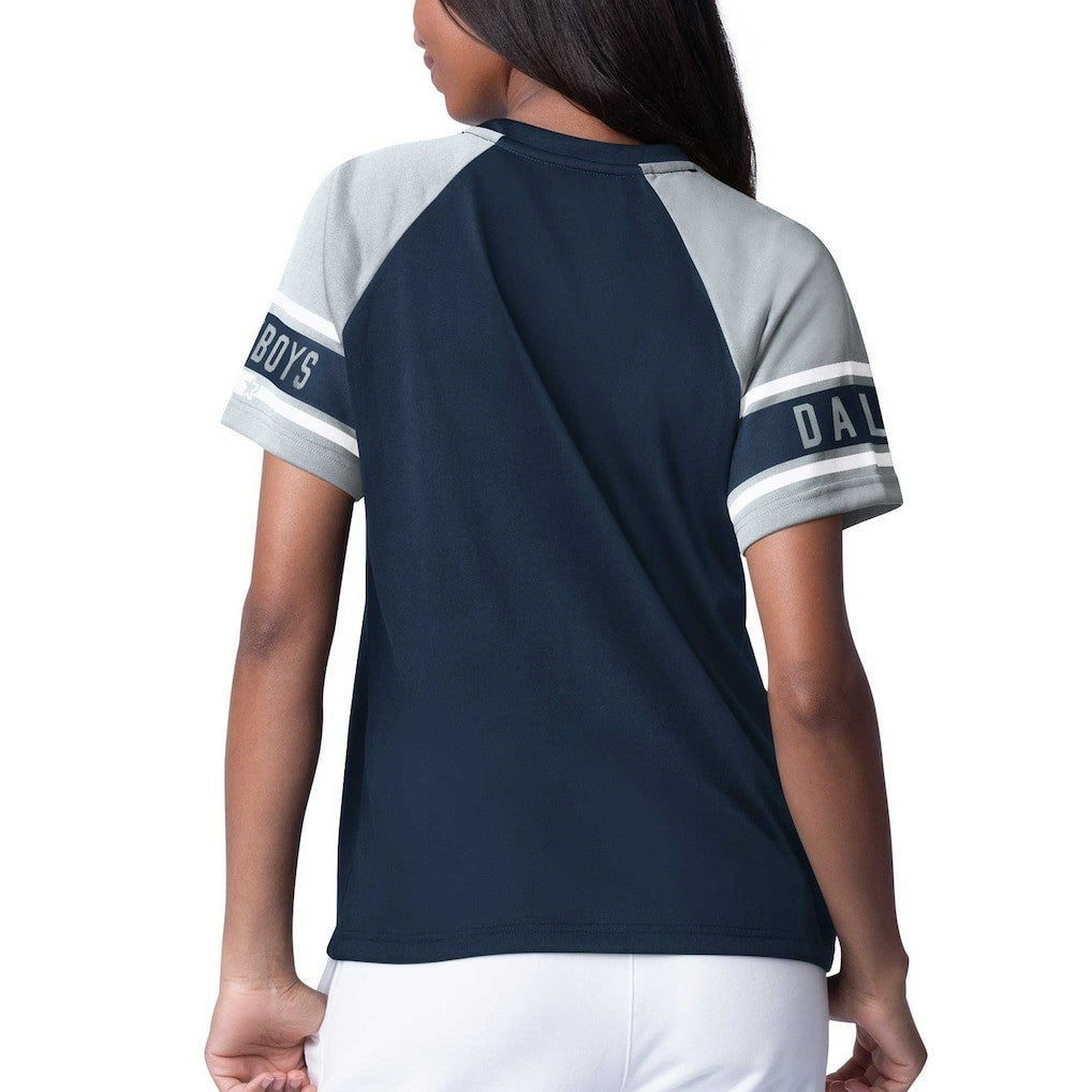 Dallas Cowboys Starter Women's 1st Rounder Color Block Raglan Top | NFL Online