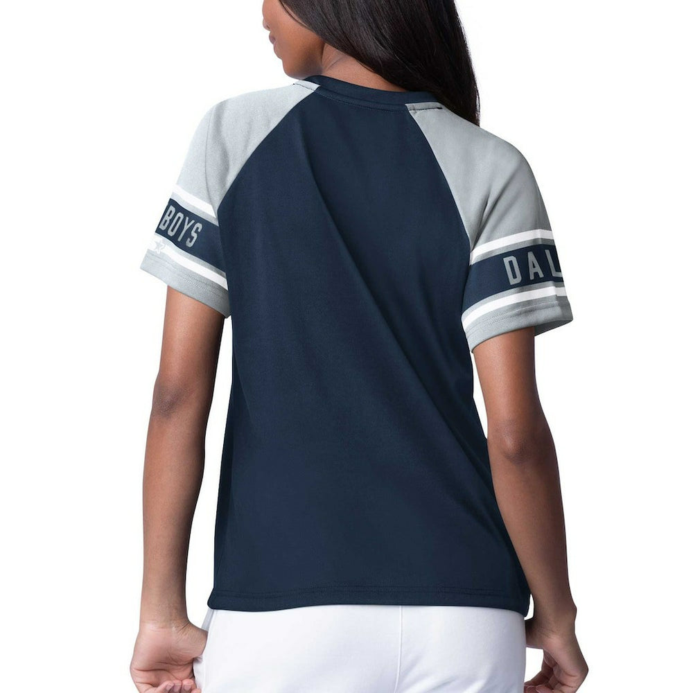 Dallas Cowboys Starter Women's 1st Rounder Color Block Raglan Top | NFL Online